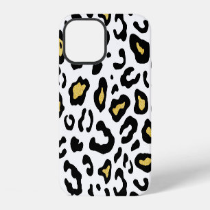 Funda Para iPhone 12 Impresión de leopardo dorado, patrón sin costuras.