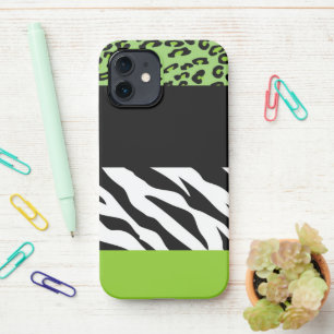 Funda Para iPhone 12 Impresión de leopardo, impresión de cebra, impresi