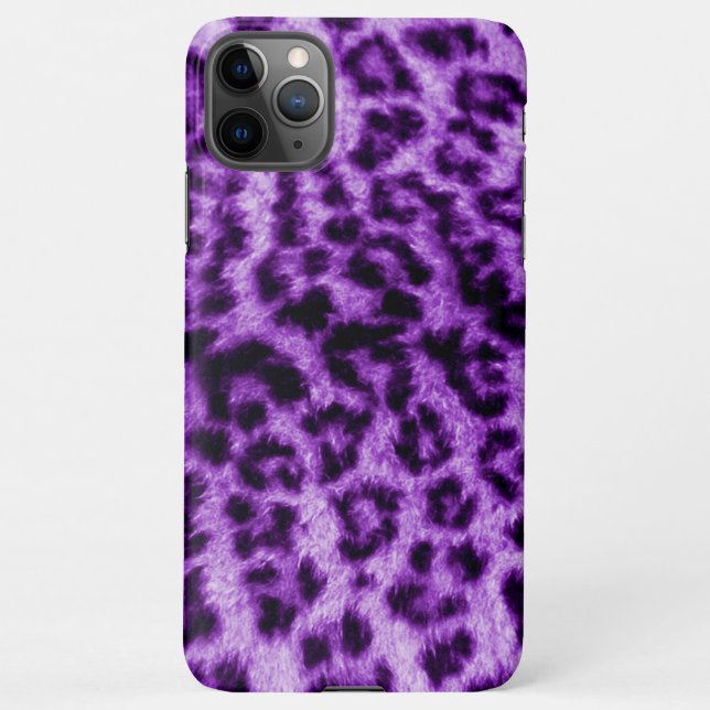 Funda Para iPhone Impresión de leopardo púrpura (Reverso)