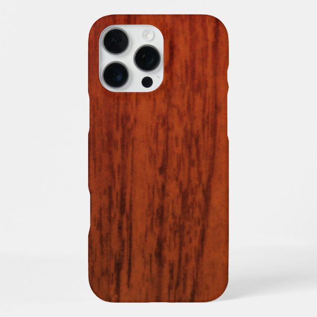 Funda Para iPhone Impresión de madera de caoba (Reverso )