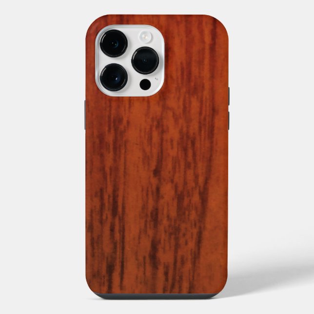 Funda Para iPhone Impresión de madera de caoba (Reverso )
