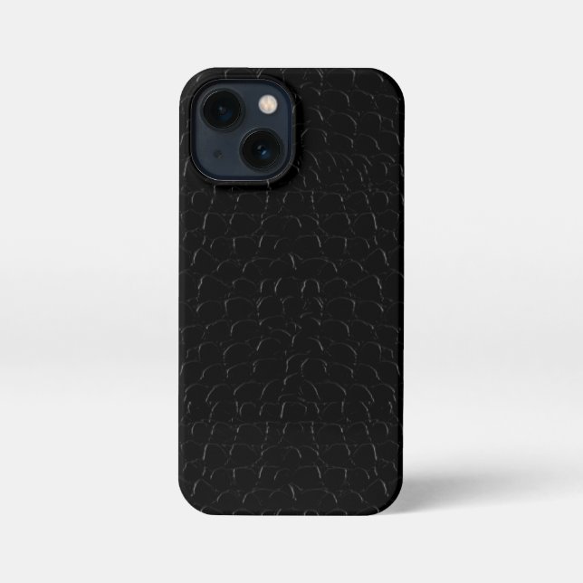 Funda Para iPhone Impresión de piel de ligador negro (Reverso )