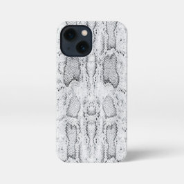 Funda Para iPhone 13 Mini Impresión de piel de serpiente en Python blanco