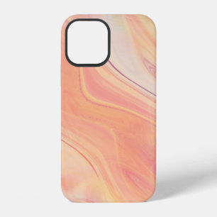 Funda Para iPhone 12 impresión de remolino de mármol alucinante melocot