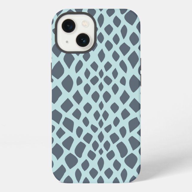 Funda Para iPhone Impresión de serpientes azules (Reverso )