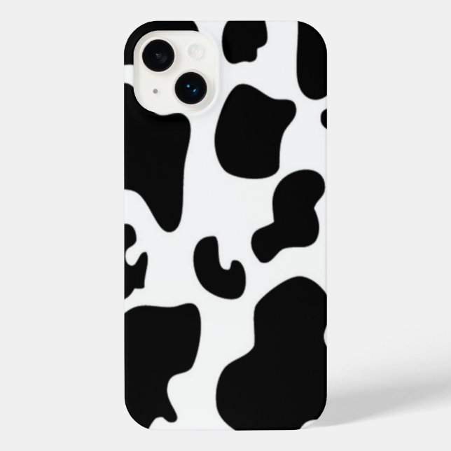Funda Para iPhone Impresión de vaca en blanco y negro (Reverso )
