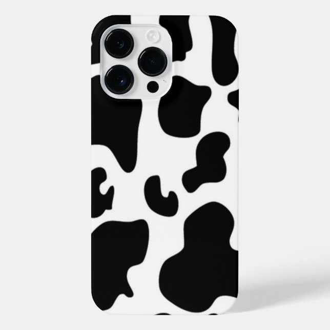 Funda Para iPhone Impresión de vaca en blanco y negro (Reverso)