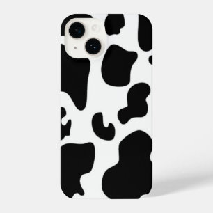 Funda Para iPhone 14 Impresión de vaca en blanco y negro