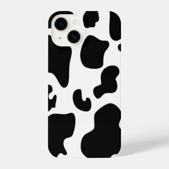 Funda Para iPhone Impresión de vaca en blanco y negro (Reverso )