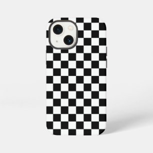 Funda Para iPhone 13 Mini Impresión digital de ajedrez en blanco y negro