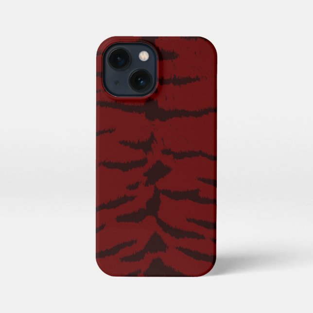 Funda Para iPhone Impresión digital del tigre rojo (Reverso )