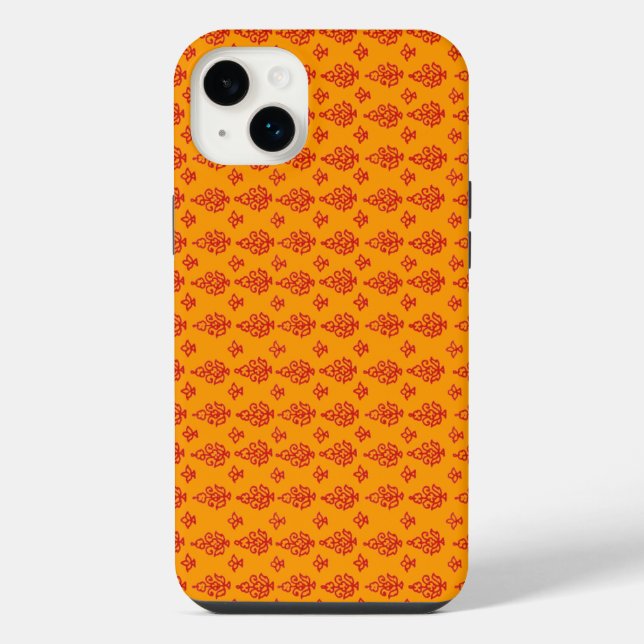 Funda Para iPhone Impresión en bloque Boho India (Reverso)