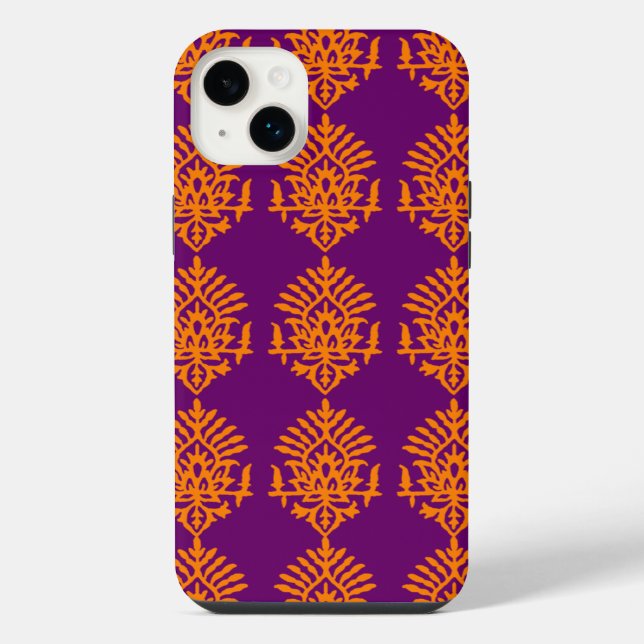 Funda Para iPhone Impresión en bloque Boho India (Reverso)