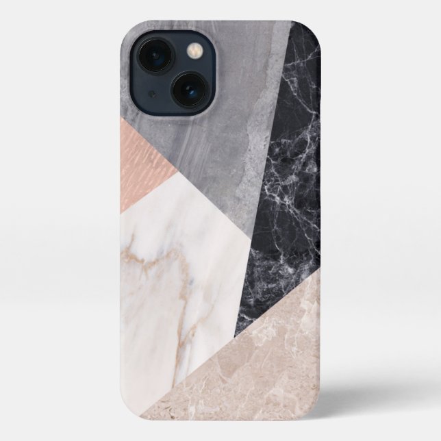 Funda Para iPhone Impresión geométrica de mármol (Reverso )
