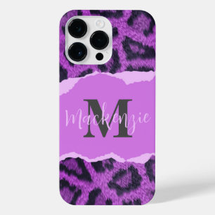 Funda Para iPhone 14 Pro Max Impresión violeta de leopardo
