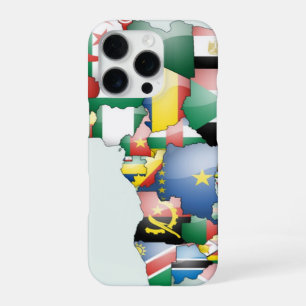 Funda Para iPhone 16 Pro Imprimo Arte Amo África Mapa Panafricano y Heren