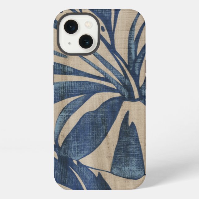 Funda Para iPhone Indigo Hibiscus (Reverso )