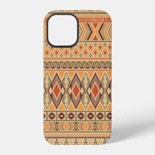 Funda Para iPhone 12 Indio peruano: Tribal Geométrico Sin Costuras