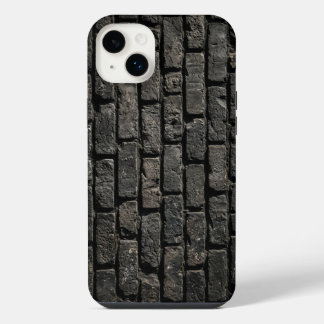 Funda Para iPhone 14 Plus Industrial Black Brick Wall Texture iPhone Case