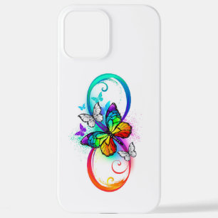 Funda Para iPhone 12 Pro Max Infinidad brillante con la mariposa arcoiris