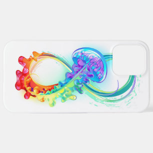 Funda Para iPhone 12 Pro Max Infinidad con las medusas del arcoiris