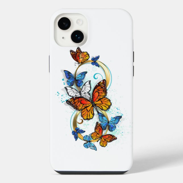 Funda Para iPhone Infinidad de Mariposas Monarca (Reverso)