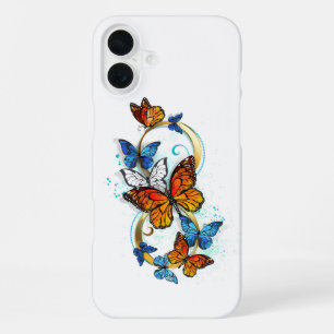 Funda Para iPhone 16 Plus Infinidad de Mariposas Monarca
