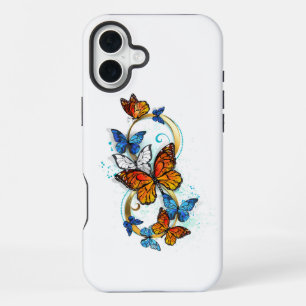Funda Para iPhone 16 Plus Infinidad de Mariposas Monarca
