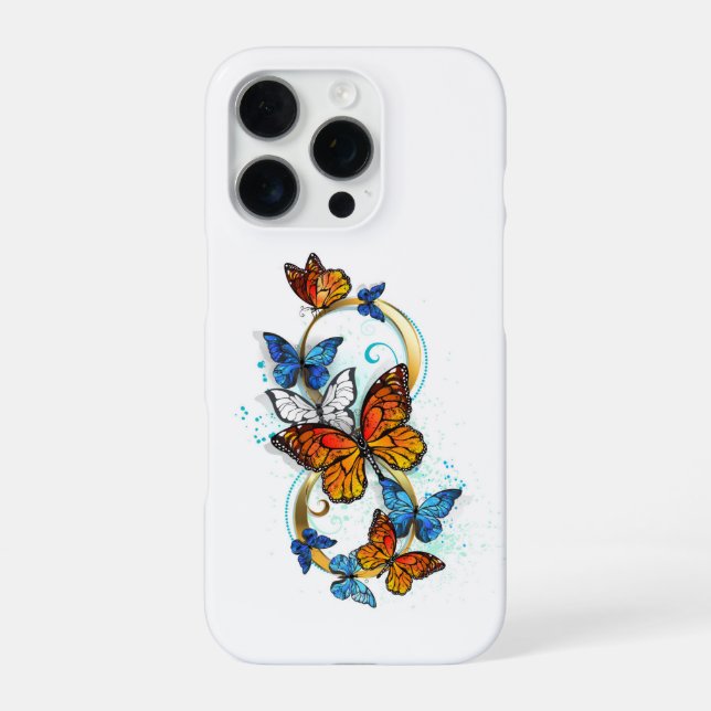 Funda Para iPhone Infinidad de Mariposas Monarca (Reverso)