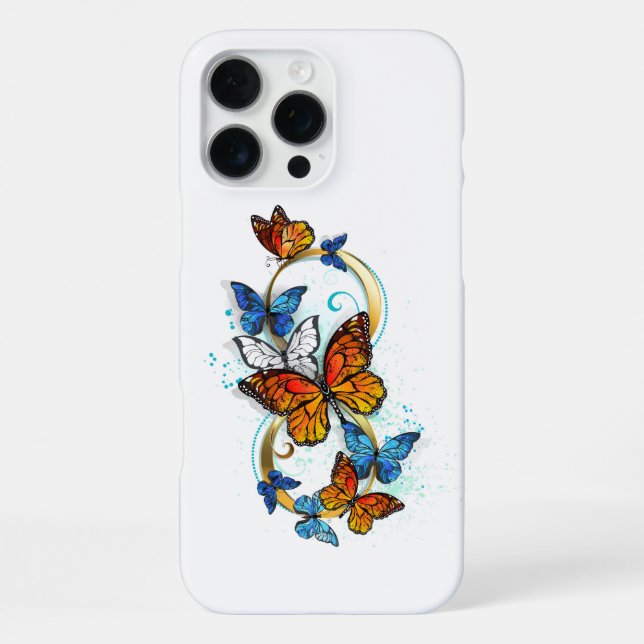 Funda Para iPhone Infinidad de Mariposas Monarca (Reverso )