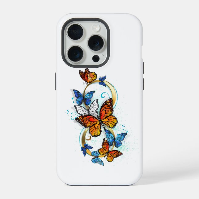 Funda Para iPhone Infinidad de Mariposas Monarca (Reverso )