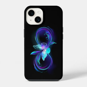 Funda Para iPhone 14 Infinito Brillante con Mariposa Mágica