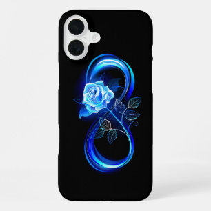 Funda Para iPhone 16 Plus Infinito brillante con rosa azul