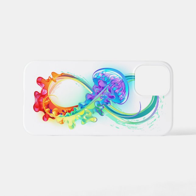 Funda Para iPhone Infinito con medusa arcoíris (Reverso Horizontal)