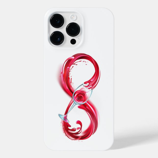 Funda Para iPhone Infinito con vino Rojo (Reverso)