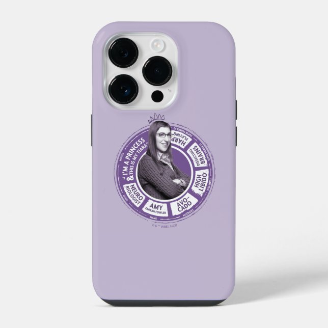 Funda Para iPhone Infografía de Amy Farrah Fowler (Reverso )
