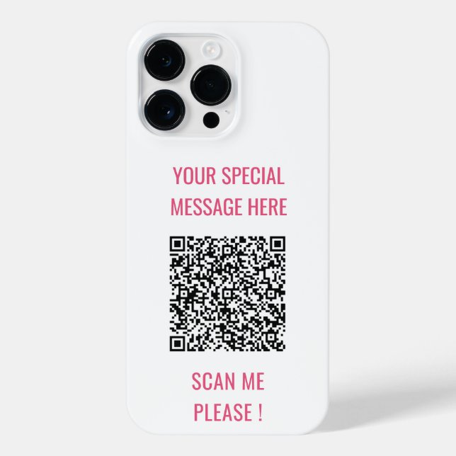 Funda Para iPhone Información de código QR de personalizado Sorpresa (Reverso)