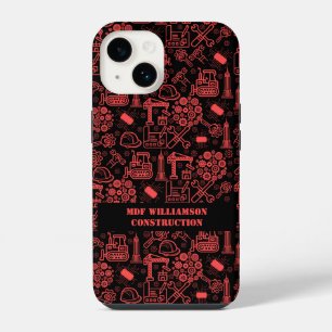 Funda Para iPhone 14 Ingeniero de Plano Arquitectónico de Ladrillo Rojo