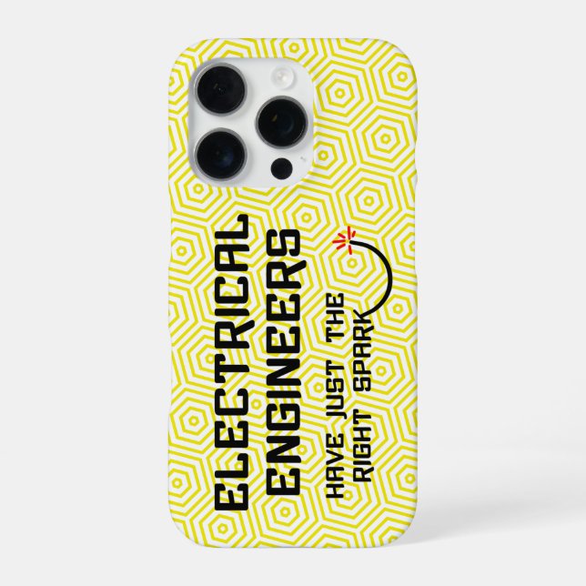 Funda Para iPhone Ingeniero eléctrico con chispa derecha (Reverso)