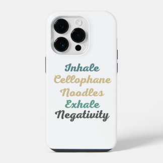 Funda Para iPhone 14 Pro Inhale Cellophane Noodles Exhale Negatividad