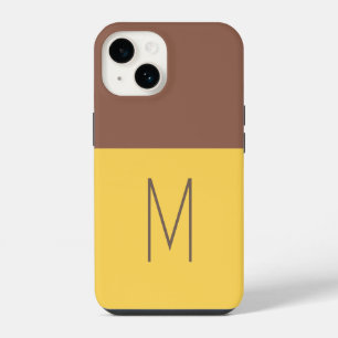 Funda Para iPhone 14 Inicial moderna simple monogramada