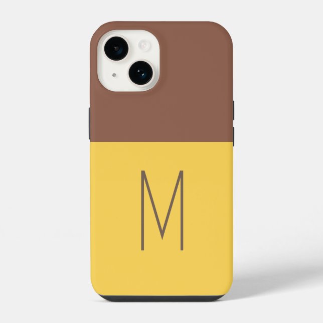 Funda Para iPhone Inicial moderna simple monogramada (Reverso )
