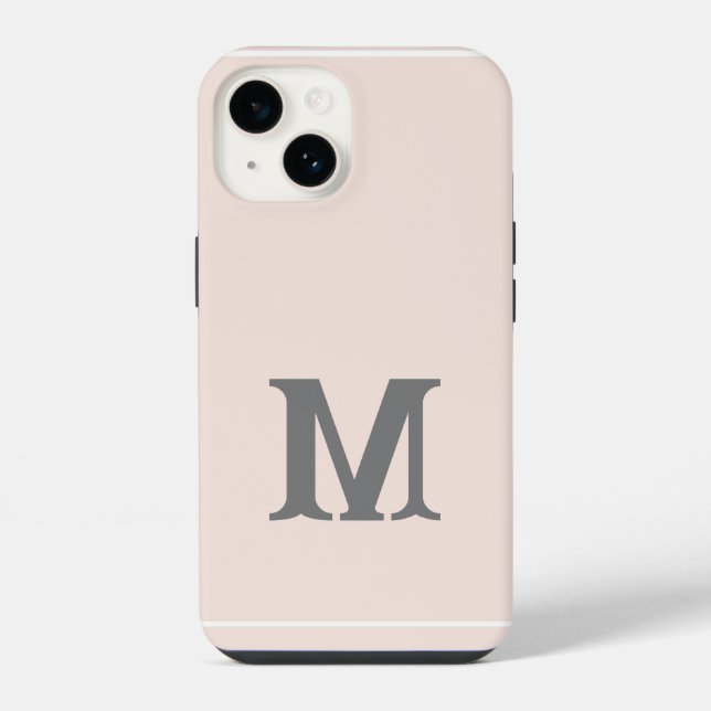 Funda Para iPhone Inicial moderna simple monogramada (Reverso )
