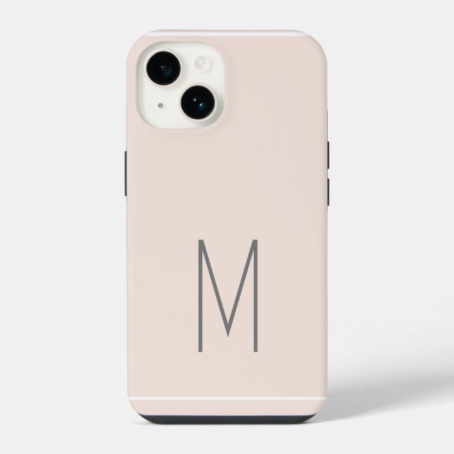 Funda Para iPhone Inicial moderna simple monogramada (Reverso )