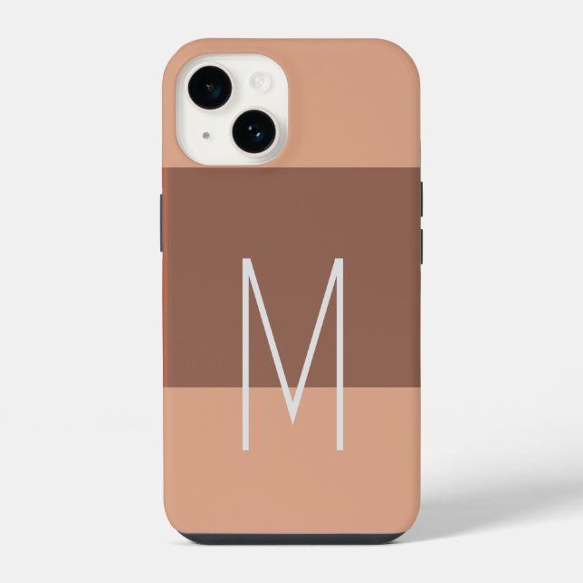 Funda Para iPhone Inicial moderna simple monogramada (Reverso )