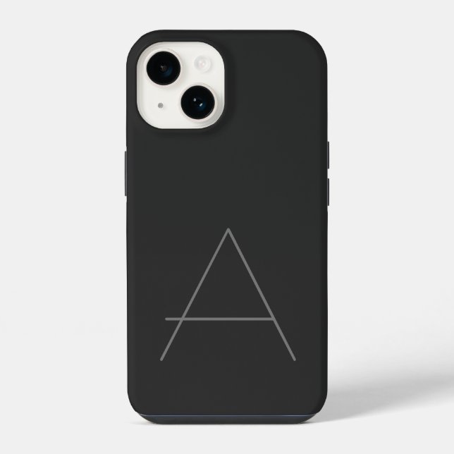 Funda Para iPhone Inicial moderna simple monogramada (Reverso )