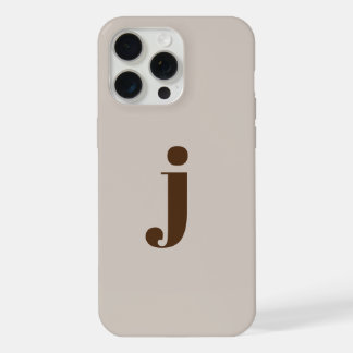 Inicial Monograma Sencillo Moderno Beige