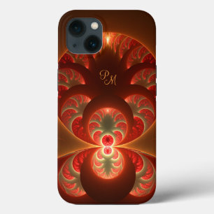 Iniciales de Arte Fractal moderno abstracto lumino