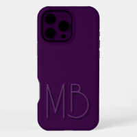 Iniciales de monograma morado modernas contemporán
