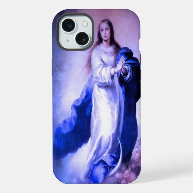 Funda Para iPhone Inmaculada Concepción Azul (Reverso )